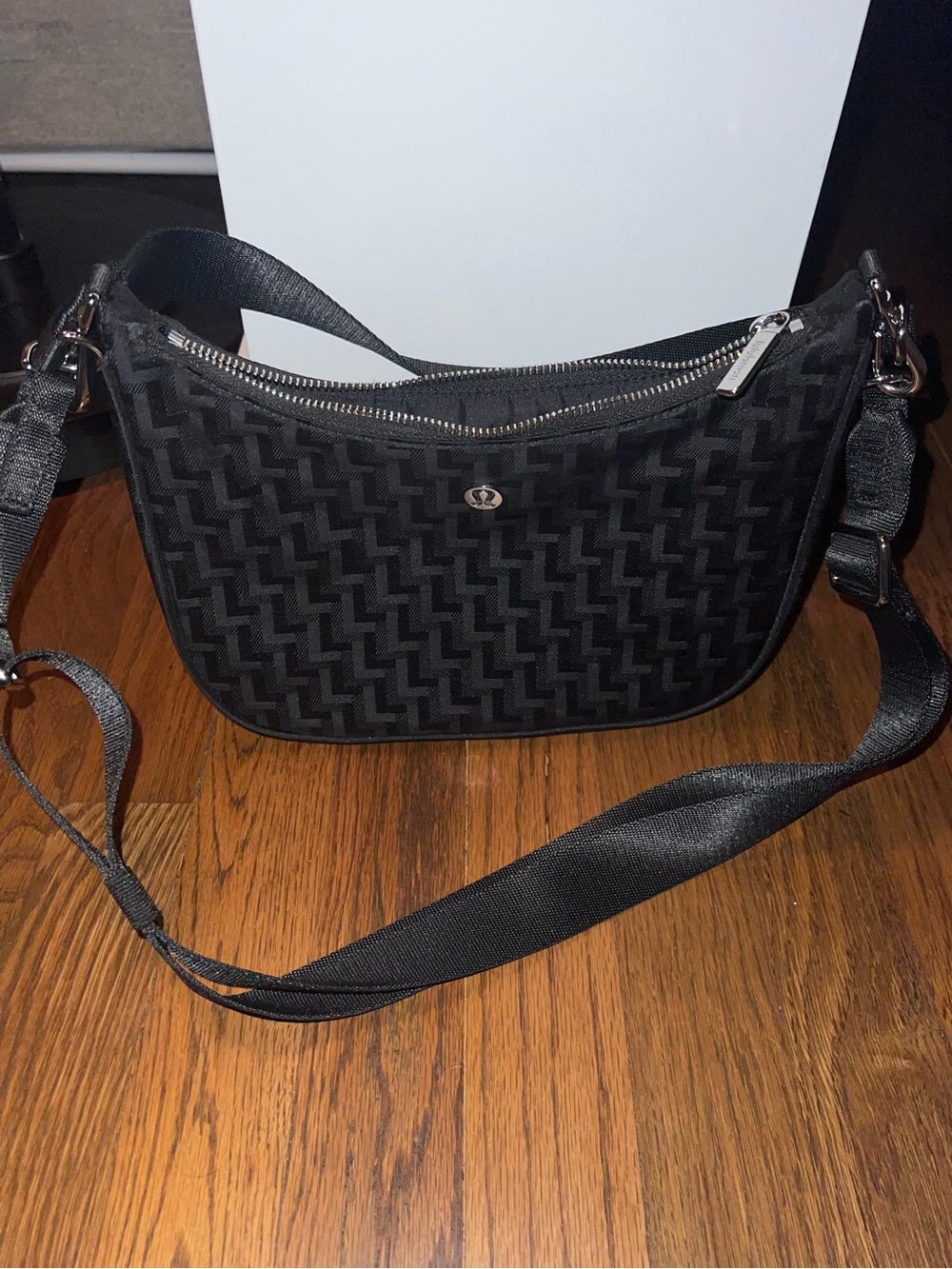 lululemon athletica Black Textured Crossbody Bag